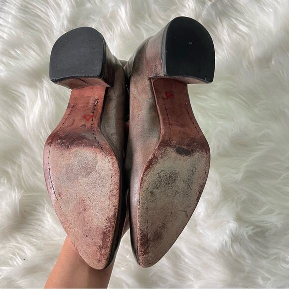 Freebird by Steven | FB Womens Dane Brown Leather Heeled Booties Boots Pull-On 7 - Picture 8 of 9